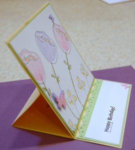 Stampin Up, Easel Card, Awash with Flowers