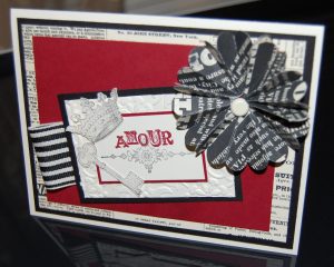 Stampin Up, Artistic Etchings, Newsprint designer paper,